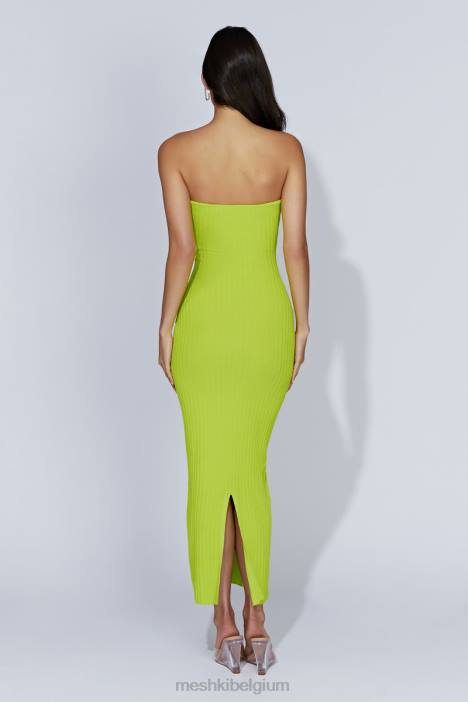 Imani strapless gebreide maxi-jurk Meshki fris groen N4JN660 kleding
