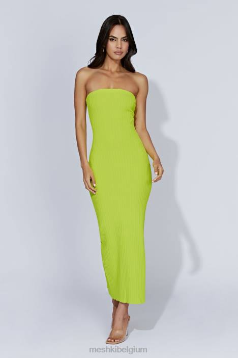 Imani strapless gebreide maxi-jurk Meshki fris groen N4JN660 kleding