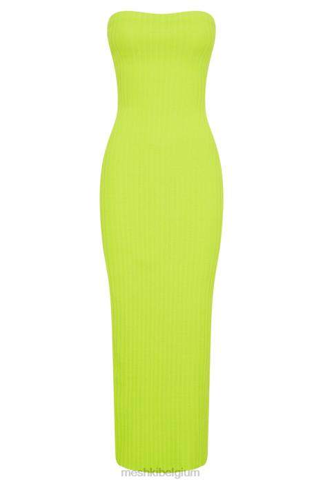 Imani strapless gebreide maxi-jurk Meshki fris groen N4JN660 kleding