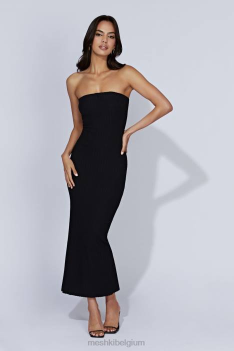 Imani strapless gebreide maxi-jurk Meshki zwart N4JN645 kleding