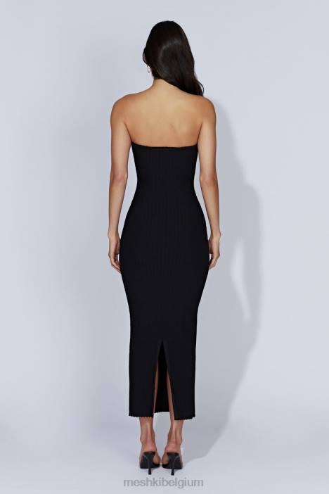 Imani strapless gebreide maxi-jurk Meshki zwart N4JN645 kleding