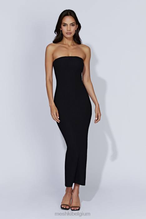 Imani strapless gebreide maxi-jurk Meshki zwart N4JN645 kleding