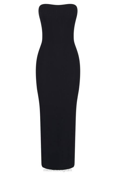 Imani strapless gebreide maxi-jurk Meshki zwart N4JN645 kleding