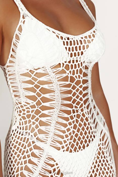 Josephine gehaakte maxi-jurk Meshki wit N4JN432 kleding