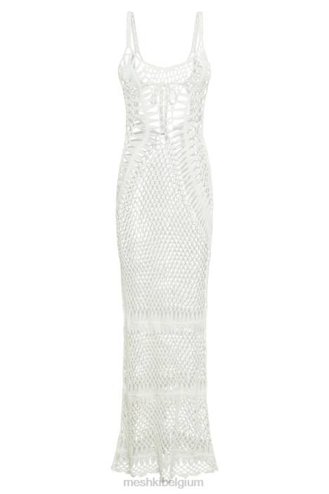 Josephine gehaakte maxi-jurk Meshki wit N4JN432 kleding