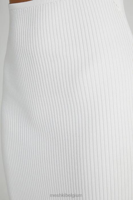 Kaesha gebreide maxi-jurk Meshki wit N4JN227 kleding