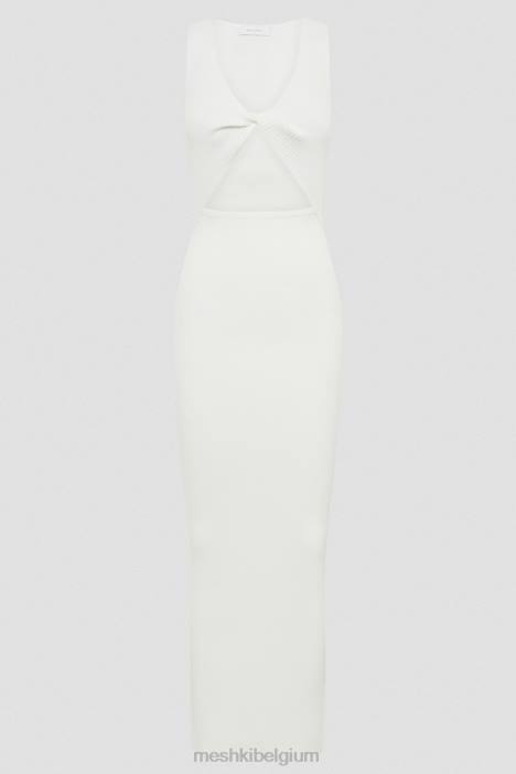 Kaesha gebreide maxi-jurk Meshki wit N4JN227 kleding
