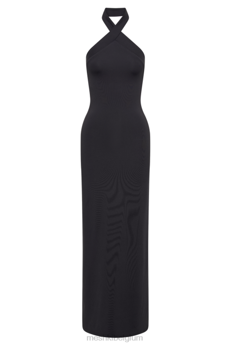 Kimberley gerecyclede nylon halter maxi-jurk Meshki zwart N4JN93 kleding