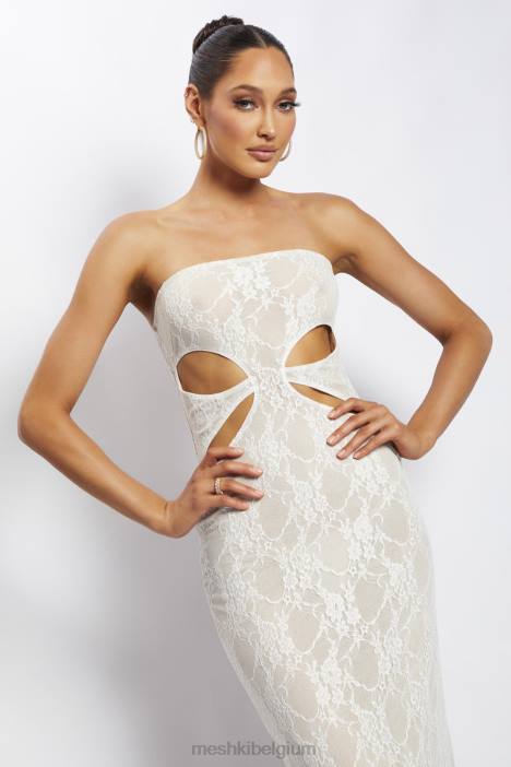 Krista uitgesneden bandeau maxi-jurk Meshki naakt N4JN713 kleding