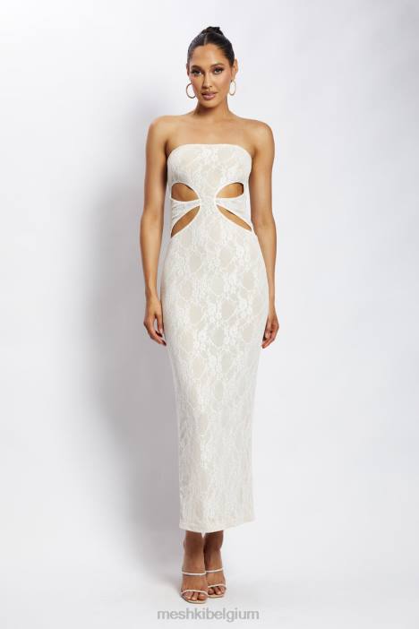 Krista uitgesneden bandeau maxi-jurk Meshki naakt N4JN713 kleding