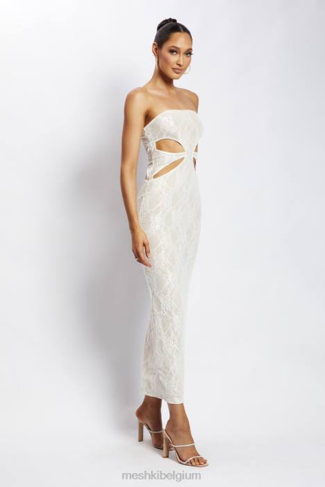 Krista uitgesneden bandeau maxi-jurk Meshki naakt N4JN713 kleding