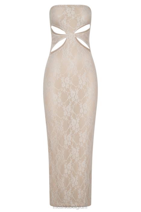 Krista uitgesneden bandeau maxi-jurk Meshki naakt N4JN713 kleding