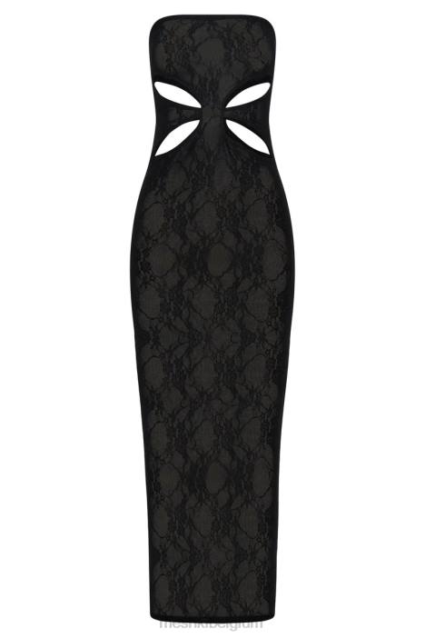 Krista uitgesneden bandeau maxi-jurk Meshki zwart N4JN722 kleding