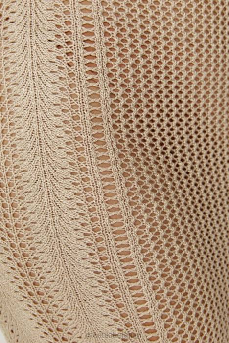 Lily maxi-jurk van gemengd garen Meshki taupe N4JN485 kleding