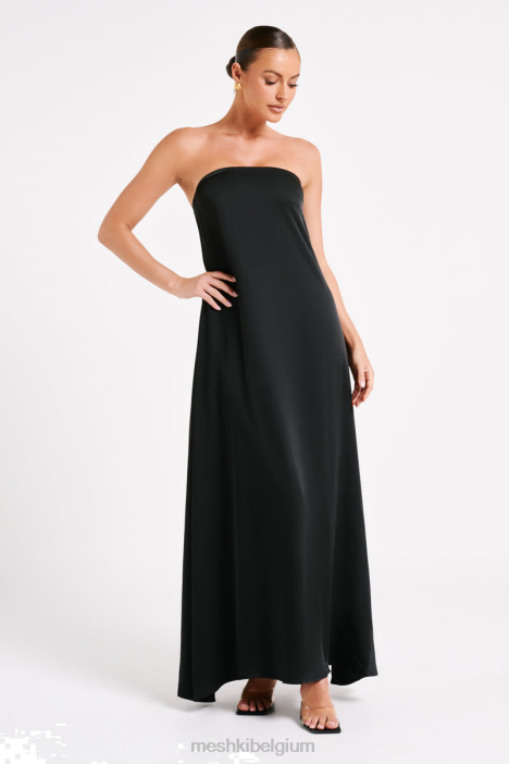 Luisa strapless maxi-jurk Meshki zwart N4JN27 kleding