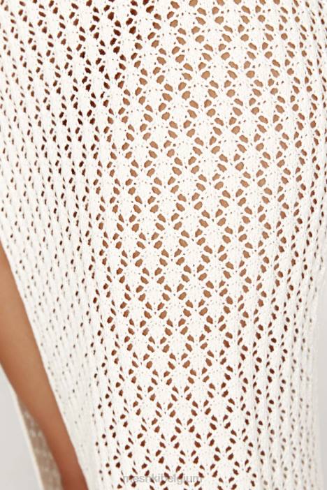Malia uitgesneden gehaakte maxi-jurk Meshki room N4JN698 kleding