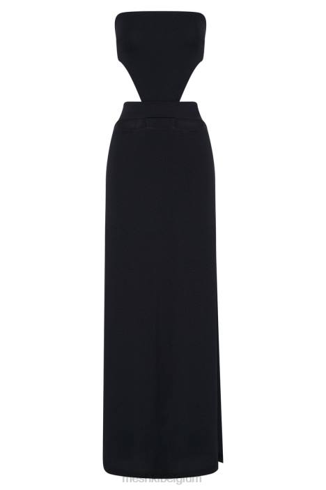 Marissa strapless maxi-jurk met tailleband Meshki zwart N4JN648 kleding