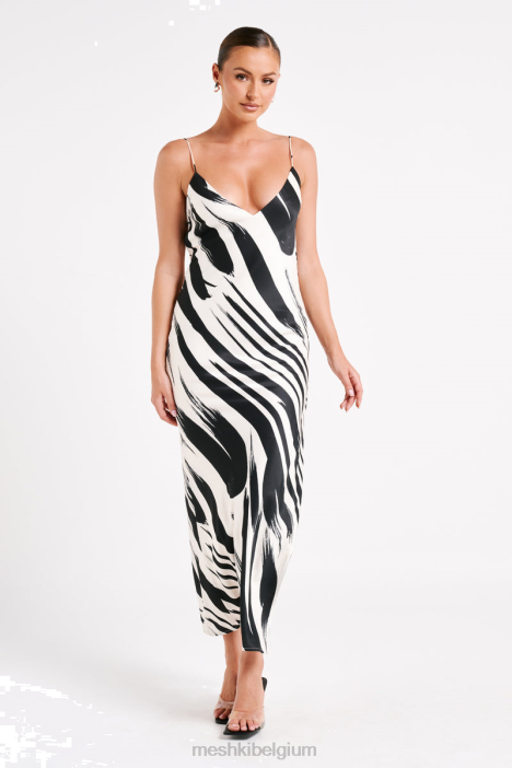 Maxi-jurk met Emmanuela-print Meshki abstracte afdruk N4JN17 kleding