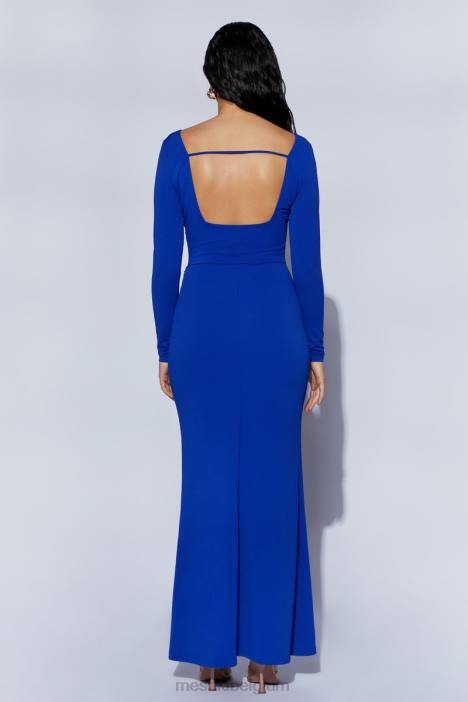 Mehlika uitgesneden maxi-jurk met hardware Meshki Perzisch blauw N4JN620 kleding