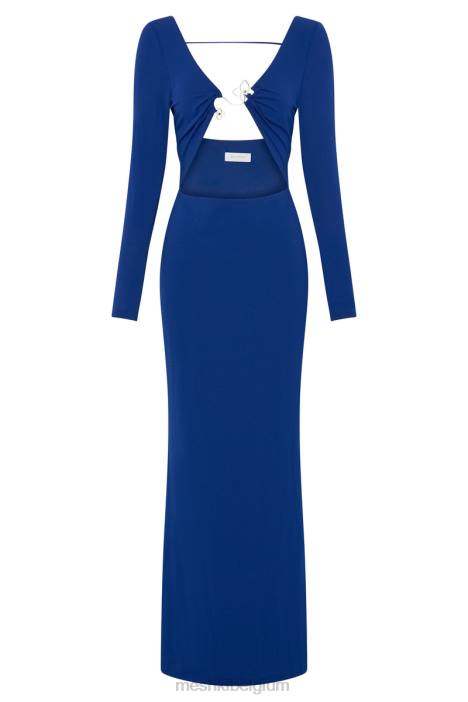 Mehlika uitgesneden maxi-jurk met hardware Meshki Perzisch blauw N4JN620 kleding