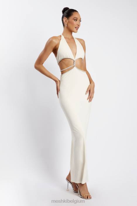 Nicha maxi-jurk met uitgesneden diamanten Meshki bot N4JN482 kleding