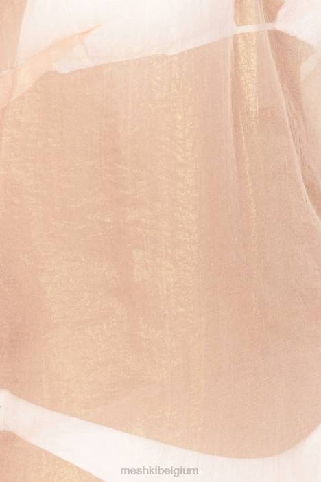 Phoebe doorzichtige iriserende maxi-jurk Meshki perzik N4JN578 kleding