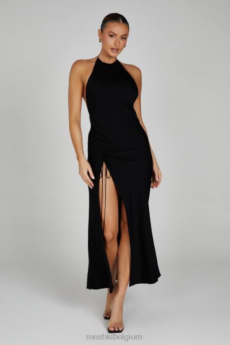 Polly halter maxi-jurk Meshki zwart N4JN136 kleding