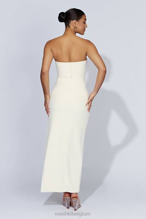 Rachel maxi-jurk met split aan de voorkant Meshki bot N4JN559 kleding