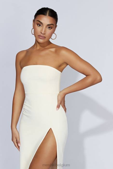 Rachel maxi-jurk met split aan de voorkant Meshki bot N4JN559 kleding