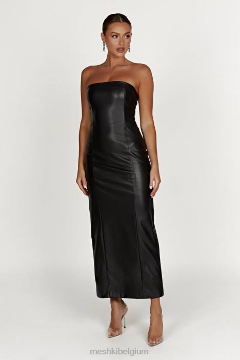 Roberta pu maxi-jurk Meshki zwart N4JN434 kleding