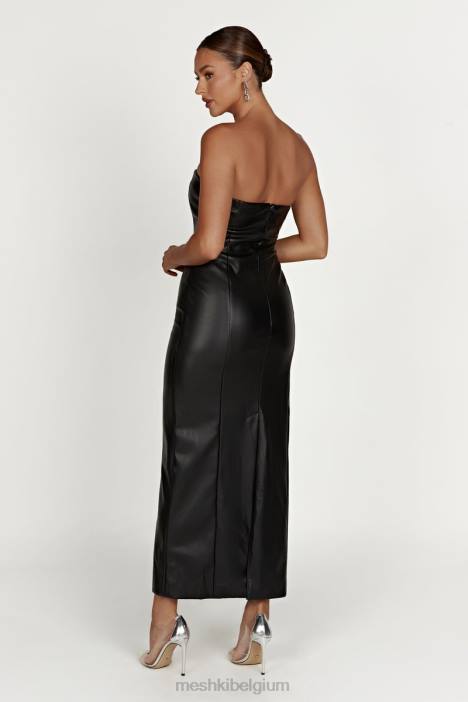 Roberta pu maxi-jurk Meshki zwart N4JN434 kleding