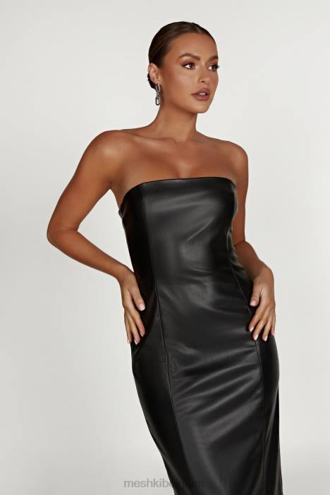 Roberta pu maxi-jurk Meshki zwart N4JN434 kleding