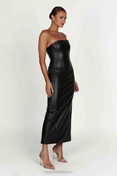 Roberta pu maxi-jurk Meshki zwart N4JN434 kleding