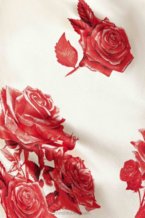 Rosalie satijnen maxi-jurk Meshki rozen print N4JN217 kleding