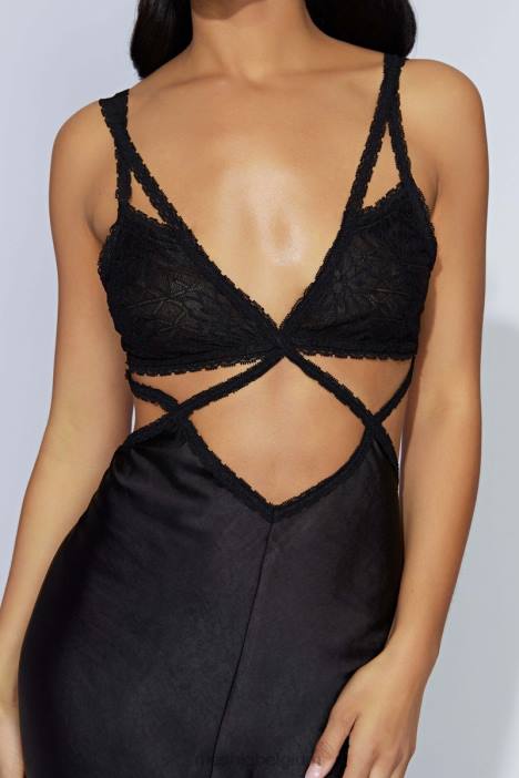 Seraphine kanten maxi-jurk Meshki zwart N4JN692 kleding