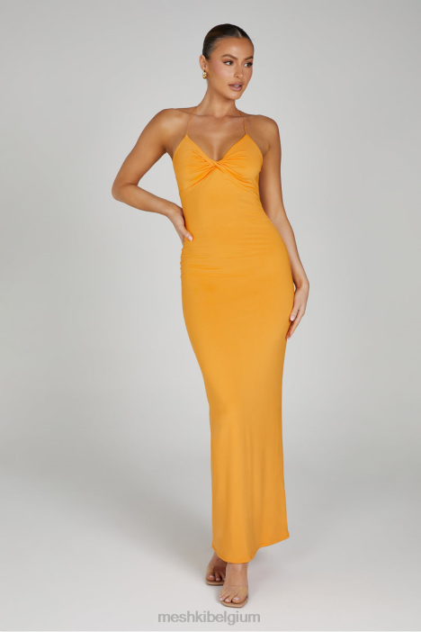 Sinead twist maxi-jurk Meshki oranje N4JN143 kleding