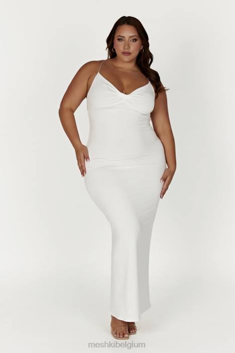 Sinead twist maxi-jurk Meshki wit N4JN211 kleding