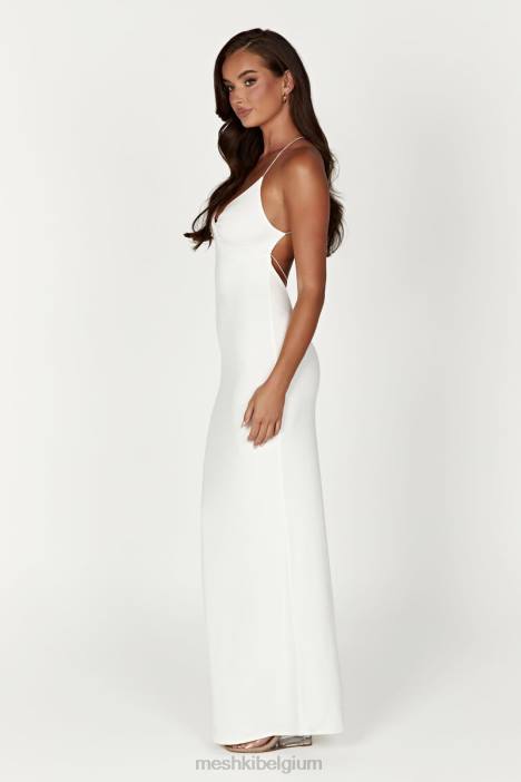 Sinead twist maxi-jurk Meshki wit N4JN211 kleding