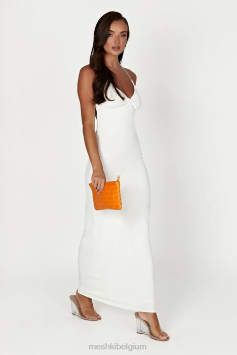 Sinead twist maxi-jurk Meshki wit N4JN211 kleding