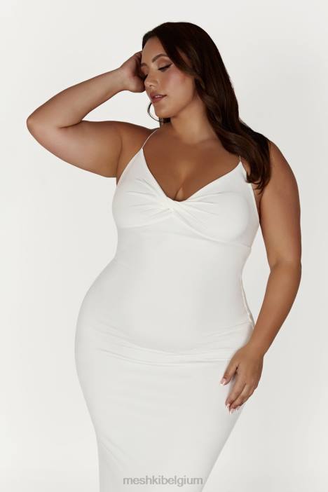 Sinead twist maxi-jurk Meshki wit N4JN211 kleding
