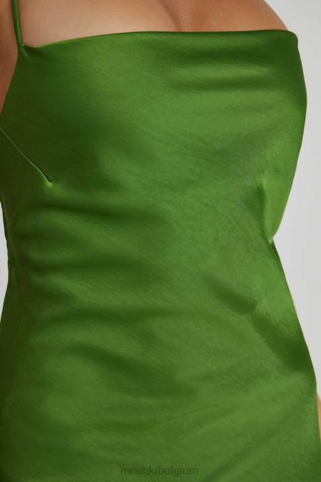 Sydney maxi-jurk met rechte hals Meshki smaragd N4JN154 kleding