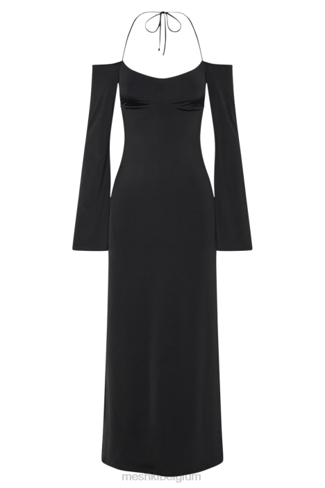 Tia slinky off-shoulder maxi-jurk Meshki zwart N4JN89 kleding