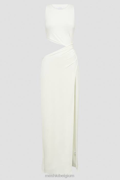 Wenen slinky maxi-jurk Meshki wit N4JN209 kleding