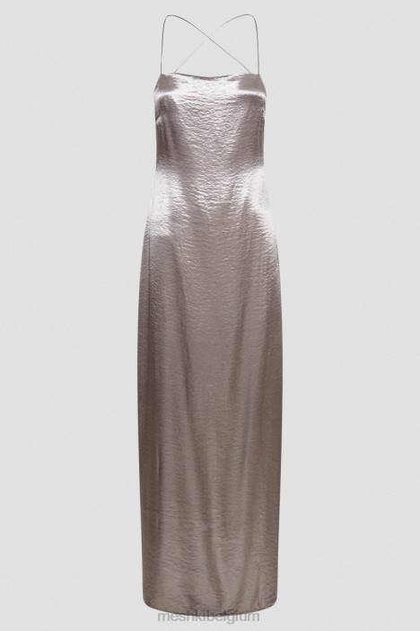 Whitney wetlook maxi-jurk Meshki bronzen N4JN246 kleding