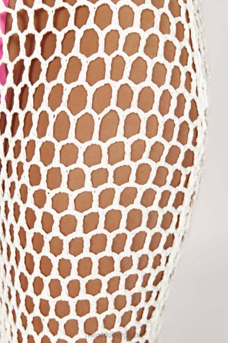 bodhi gehaakte maxi-jurk Meshki wit N4JN735 kleding