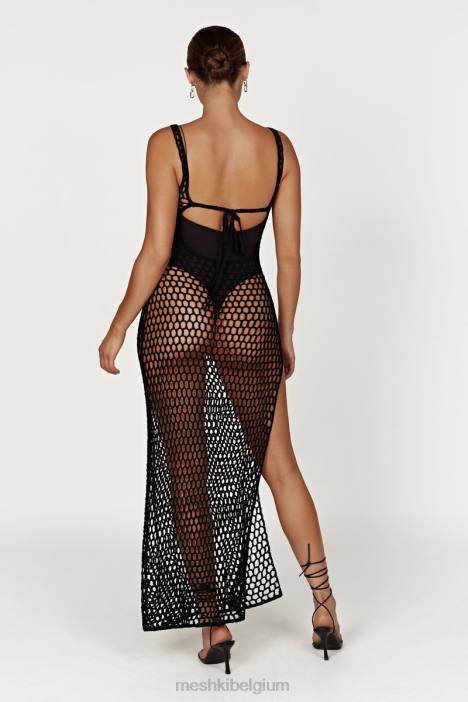 bodhi gehaakte maxi-jurk Meshki zwart N4JN541 kleding