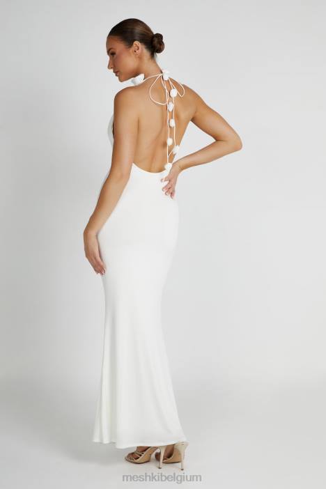 marion rose halter maxi-jurk Meshki wit N4JN158 kleding
