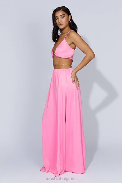 maxi-jurk met ketting van colette Meshki kauwgom roze N4JN597 kleding