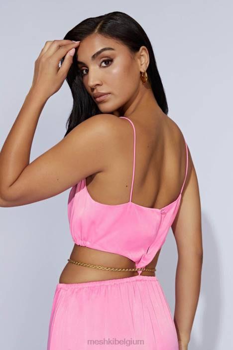 maxi-jurk met ketting van colette Meshki kauwgom roze N4JN597 kleding