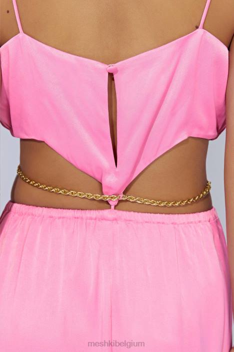 maxi-jurk met ketting van colette Meshki kauwgom roze N4JN597 kleding